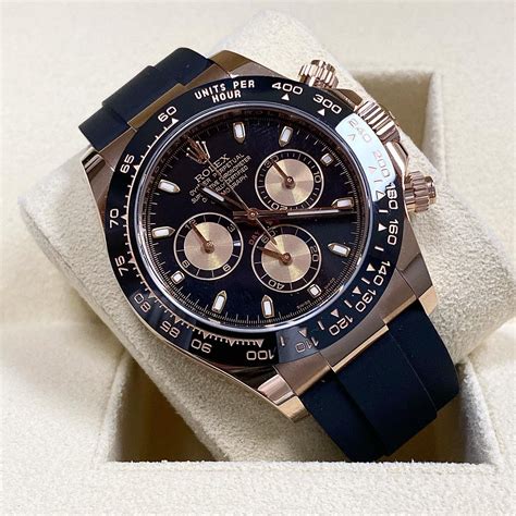 daytona oro rosa cinturino gomma|Rolex Daytona Oysterflex Rosegold 11/2021 full Set.